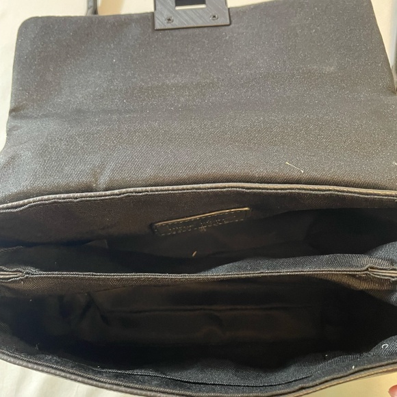 Crossbody Purse Black Shoulder Chain Bag Snakeskin Faux Leather Nicole Miller - Picture 4 of 4